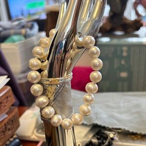 Classic Freshwater Double Knotted Pearl Bracelet Signed By Teng Yue
